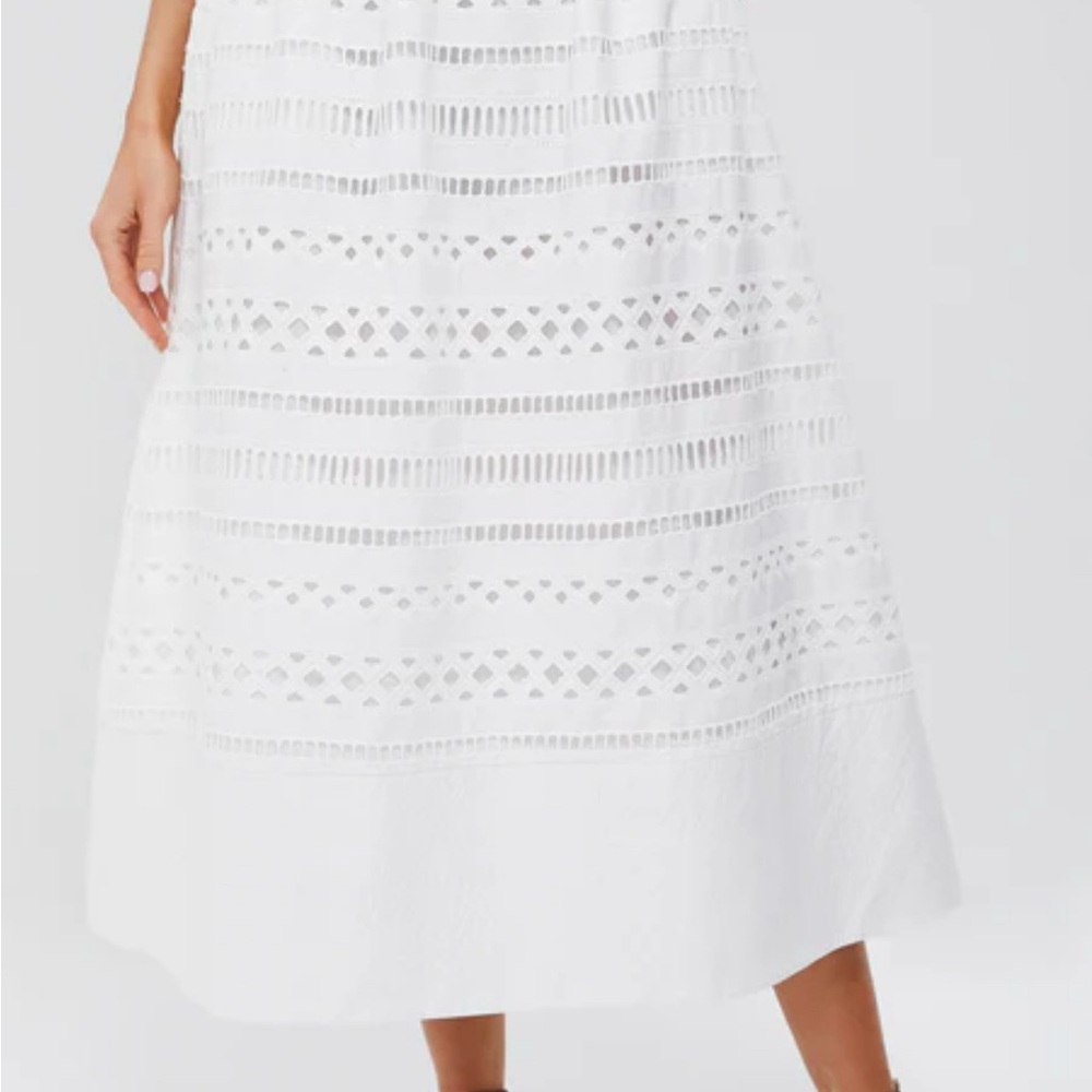 Tuckernuck white cotton eyelet skirt